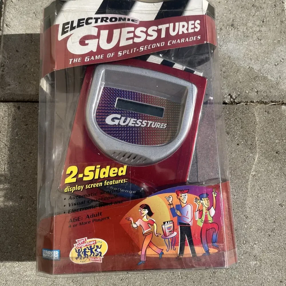2005 Hasbro Electronic Guesstures Handheld Game 2-Sided Display